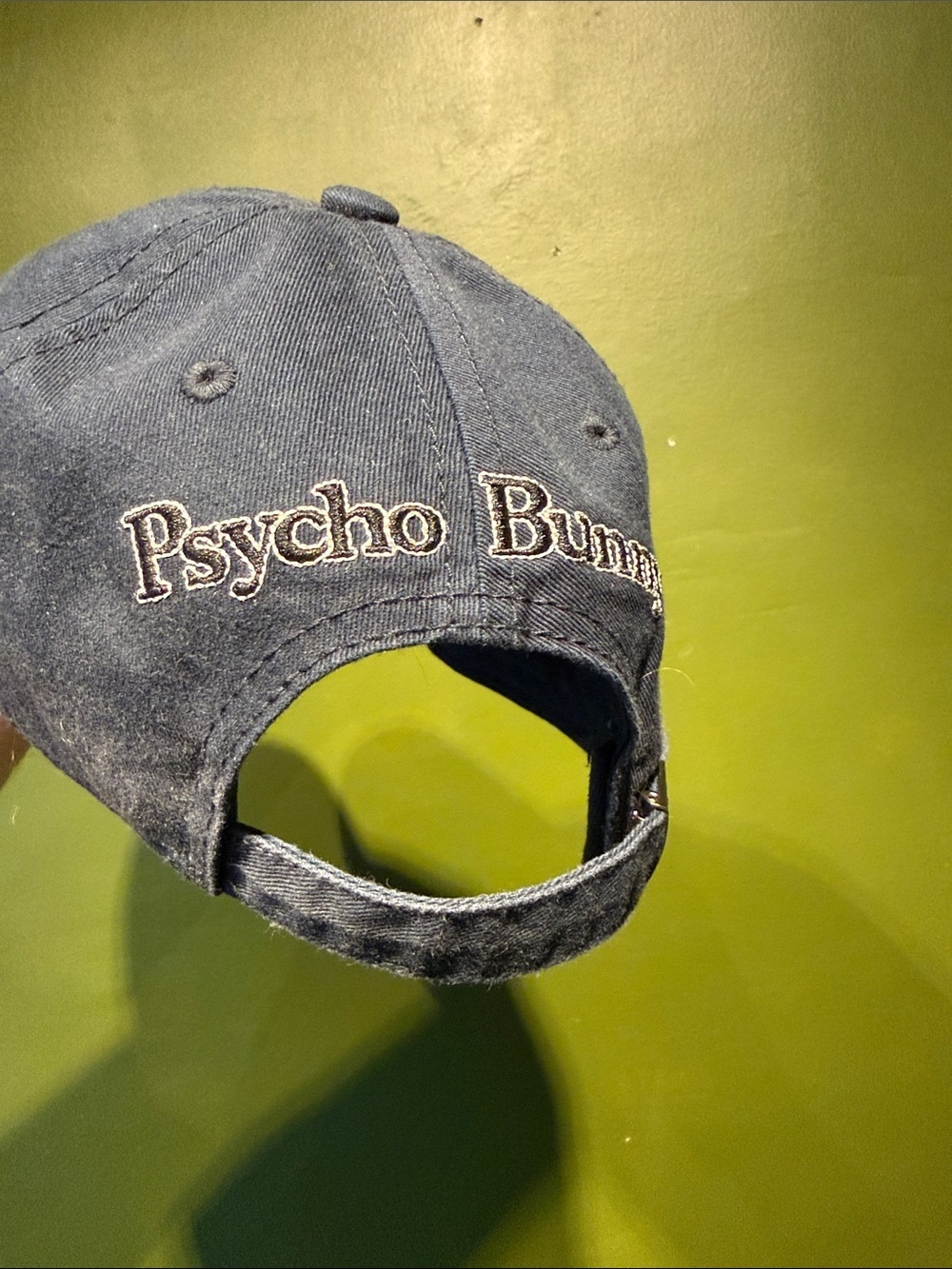 Psycho Bunny Embroidered Skull Bunny Baseball Cap - Navy - Picture 2 of 5